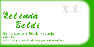 melinda beldi business card